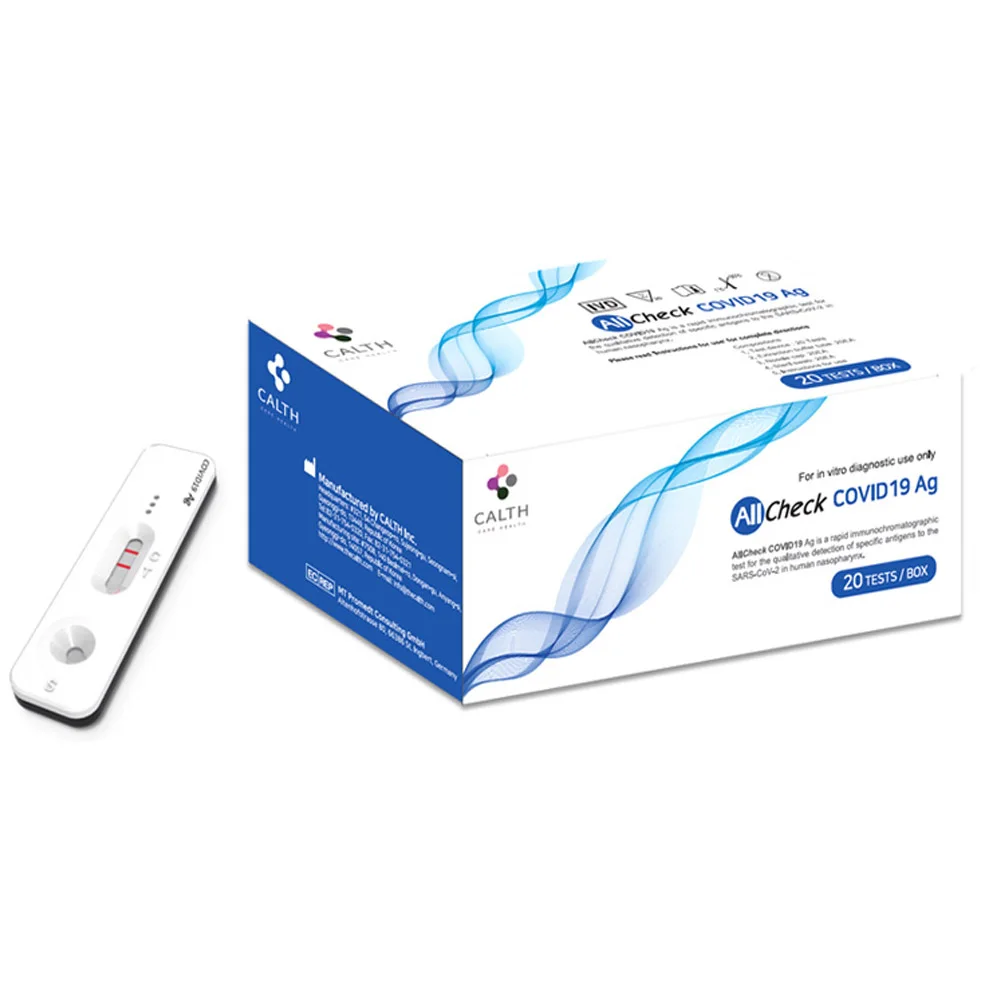 AllCheck COVID-19 Ag box and test cassette